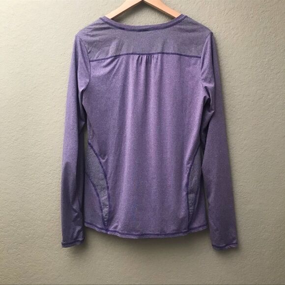 Athleta Northern Lights Reflective Longsleeve Top Purple S - Picture 3 of 5